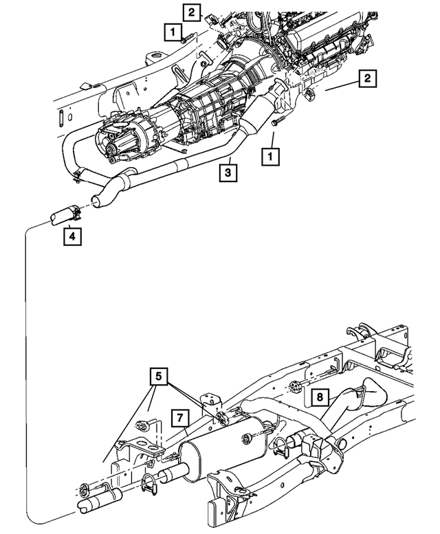 52121765AB - Exhaust: Exhaust Pipe And Converter for Mopar Image image