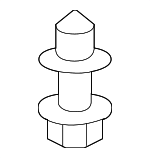 91560SLJ003 - Body: Upper Quarter Trim Clip for Honda: Civic, Insight, Passport Image