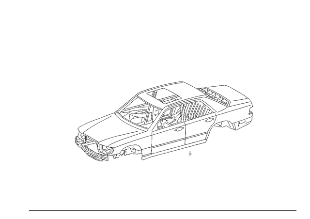 1246005407 - Body in White: Body Shell for Mercedes-Benz: 500E Image image
