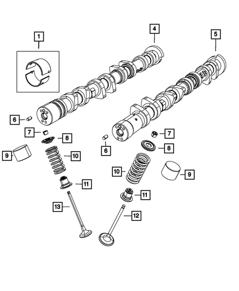 Camshaft and Valve for 2012 Dodge Caliber #0