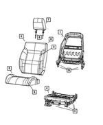 68004571AA - Interior Trim: Seat Back Foam, Right &amp; Left for Mopar Image