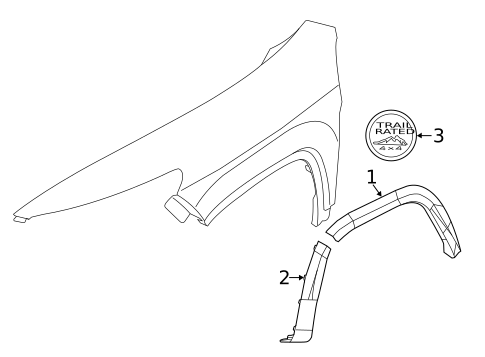 Exterior Trim - Fender for 2015 Jeep Cherokee #1