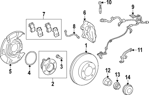 Front Brakes for 2025 Toyota Sequoia #1