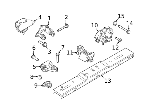 Engine & Trans Mounting for 2015 Ford Expedition #0