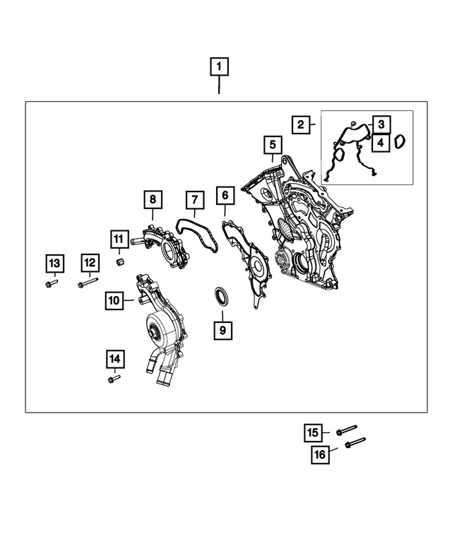 4893936AG - Engine: Chain Case Cover for Mopar Image