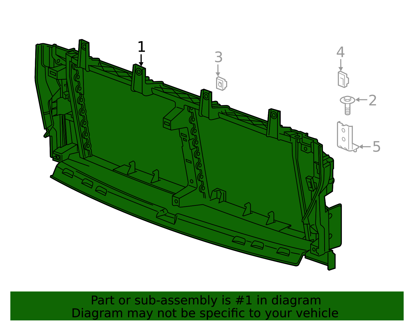 2019-2022 GMC Front Bumper Shutter Frame 84554638 | OEM Parts Online