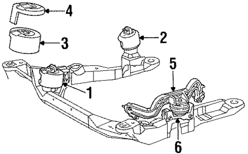 Engine & Trans Mounting for 1996 Ford Taurus #1