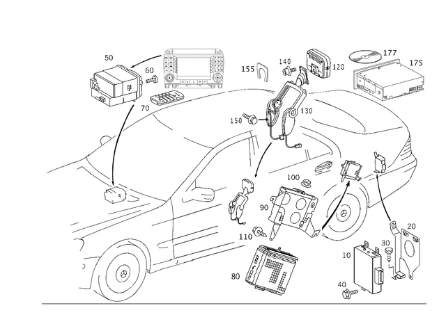 914128004303 - Electrical System: Tapping Screw for Mercedes-Benz Image image