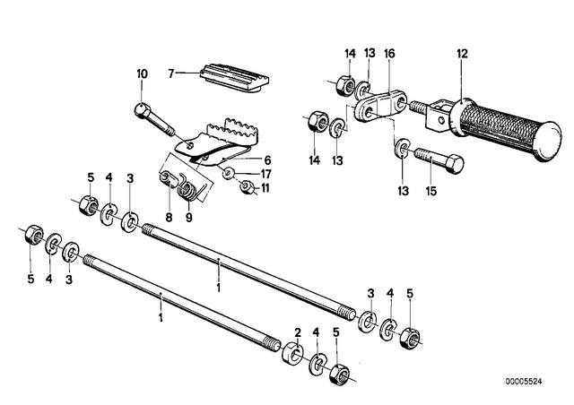 46711242700 - : Footrest, Left for BMW-Motorrad Image