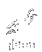 68585460AA - Exterior Ornamentation: Wheel Opening Flare Molding, Right for Mopar Image