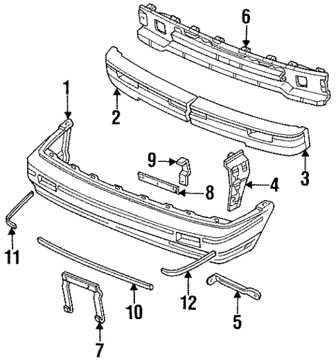 Bumper Assembly for 1988 Ford Festiva #1