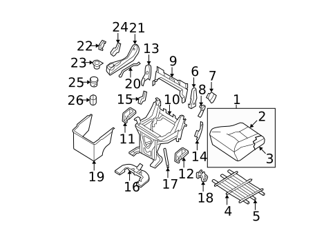 Rear Seat Components for 2007 Nissan Quest #0