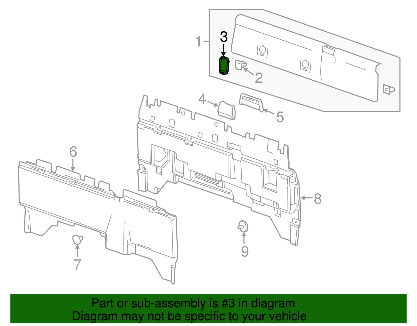 23155506 - Seat Belt Anchor Plate Cover - 2014-2020 GM | Findlay Auto Parts