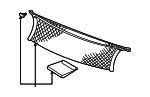 4F1Z7455066AA - Body: Cargo Net for Ford: Taurus | Mercury: Sable Image