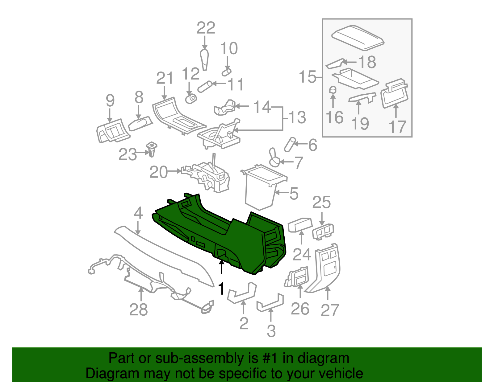 25804609 - Console Body | Partners Chevy