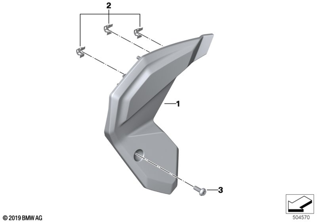 46639899160 - : Frame Trim Right for BMW-Motorrad Image