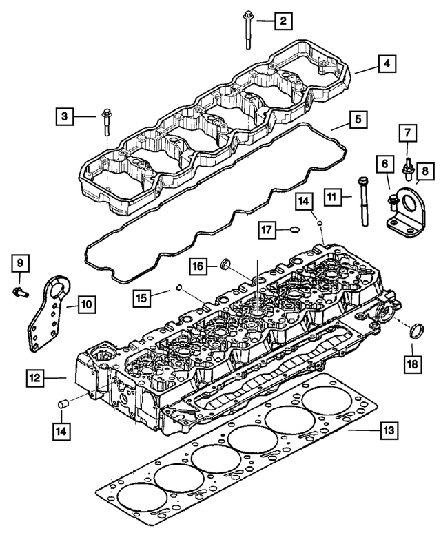 3928873 - Engine 5.9L Six Cylinder (Diesel): Hex Flange Head Bolt, Mounting for Mopar Image