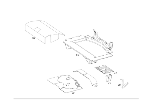 Insulation in Luggage Compartment for 2021 Mercedes-Benz AMG GT C #0