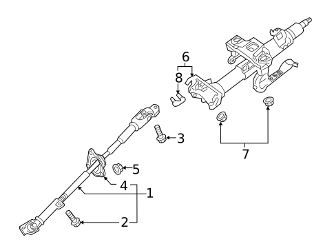 Steering Column Assembly for 2019 Fiat 124 Spider #0