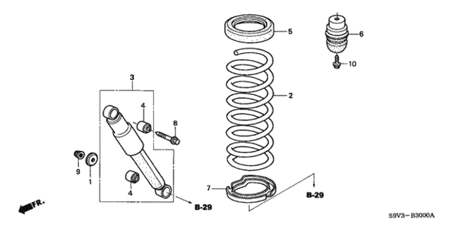 Rear Shock Absorber for 2005 Honda Pilot #0