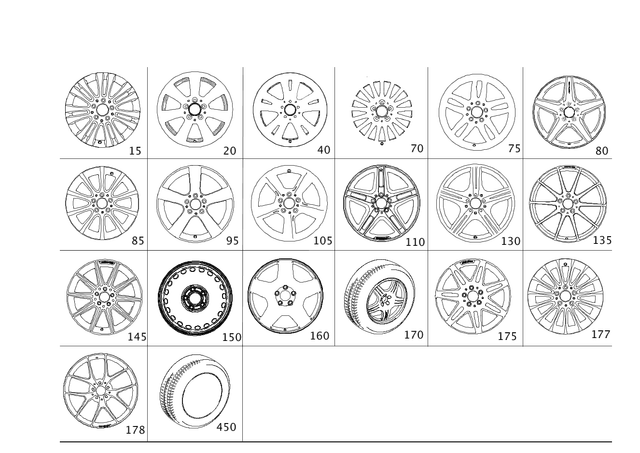 2044016002 - Wheels: Disk Wheel for Mercedes-Benz: C250, C300, C350, C63 AMG Image