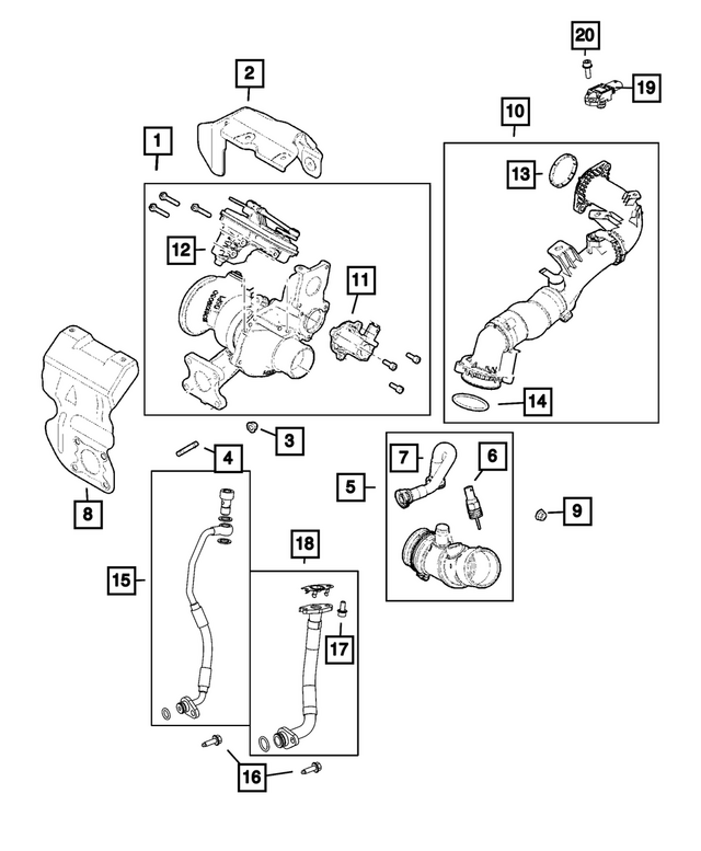 68440664AA - Engine: Turbocharger for Mopar Image