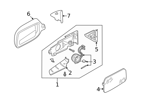 Outside Mirrors for 2000 Audi A6 Quattro #0