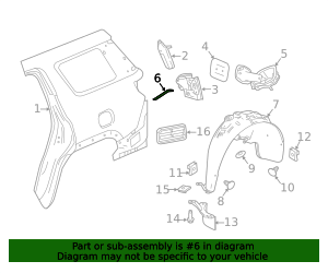 2017-2023 GMC Acadia Quarter Upper Panel Baffle 23227487 | OEM Parts Online