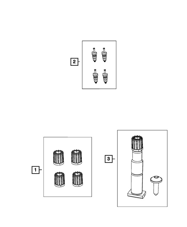 68206631AA - Wheels: Valve Stem Cap Kit for Mopar Image image