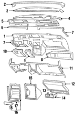 E45Y5404320A - Body: Instrument Panel for Lincoln: Continental Image