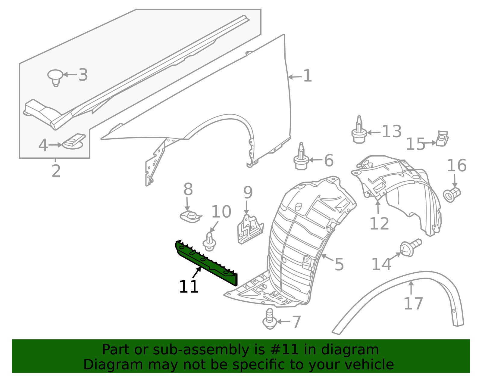 2023-2025 Nissan Z Front Air Guide, Left 62823-6GP0A | OEM Parts