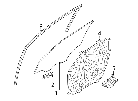 Glass - Front Door for 2025 Hyundai Tucson #0