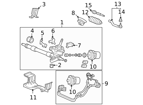 Steering Gear & Linkage for 2010 Honda Civic #0