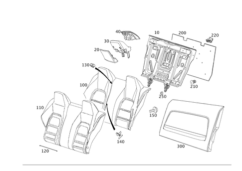 Rear Backrest for 2014 Mercedes-Benz C 250 #0