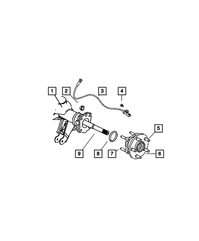 6101688 - Rear Axle; Corporate 213 MM; Differential and Drive Line: Hex Lock Nut, Mounting for Mopar Image