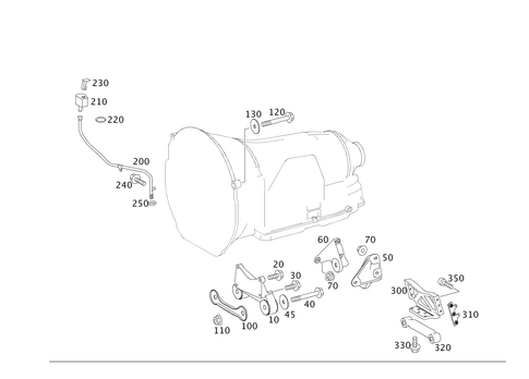 Attached Parts for Transmission, Oil Filler Pipe for 2006 Mercedes-Benz SLR McLaren #0