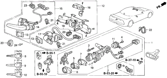 Combination Switch (1) for 1996 Acura NSX #0