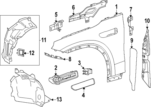 Fender & Components for 2024 Mercedes-Benz EQE SUV AMG&reg; #0