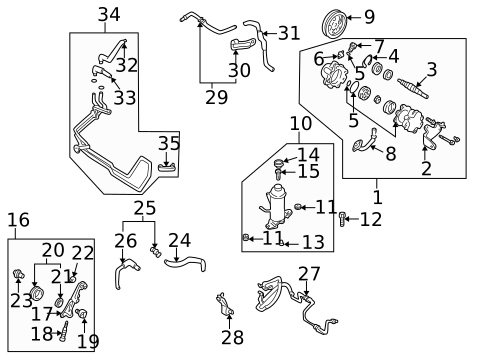 Pump & Hoses for 2000 Mazda 626 #0