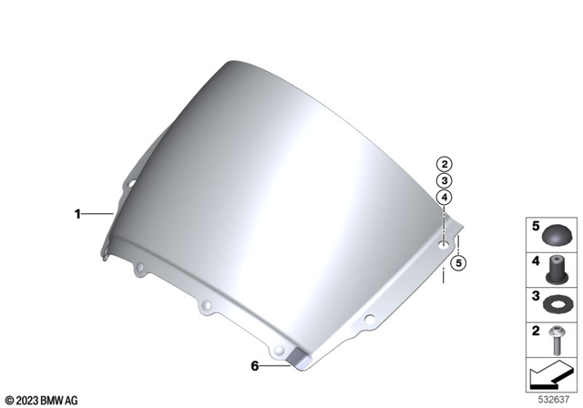 46637915235 - : Windshield                for BMW-Motorrad Image