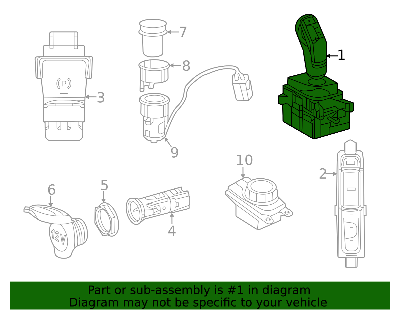 2020-2025 Toyota GR Supra Gear Shift Assembly 33550-WAA01