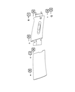 6ND21DX9AA - Interior Trim: B Pillar Molding, Left for Mopar Image