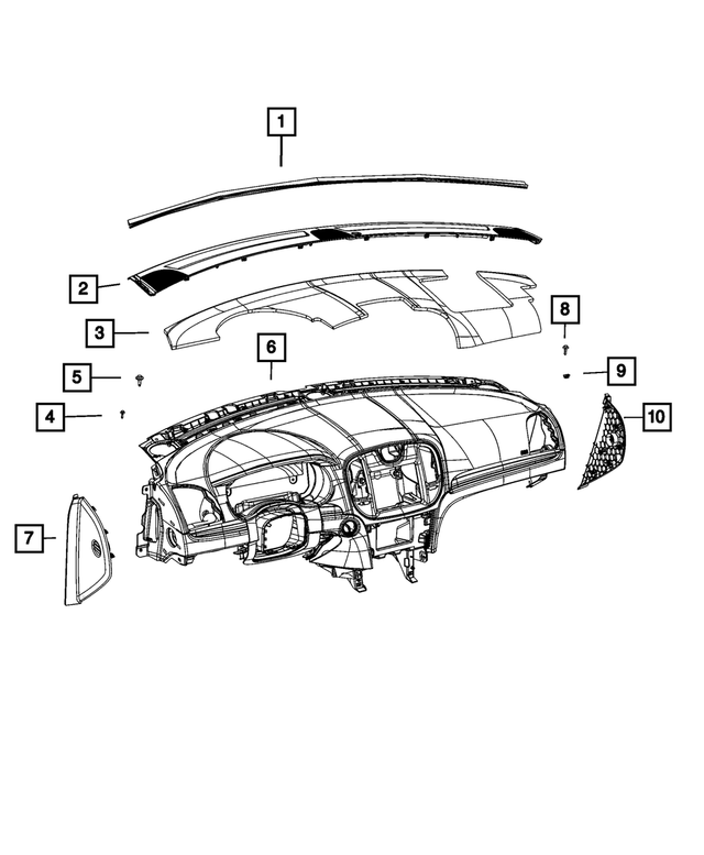 68138344AA - Interior Trim: Instrument Panel Seal for Mopar Image
