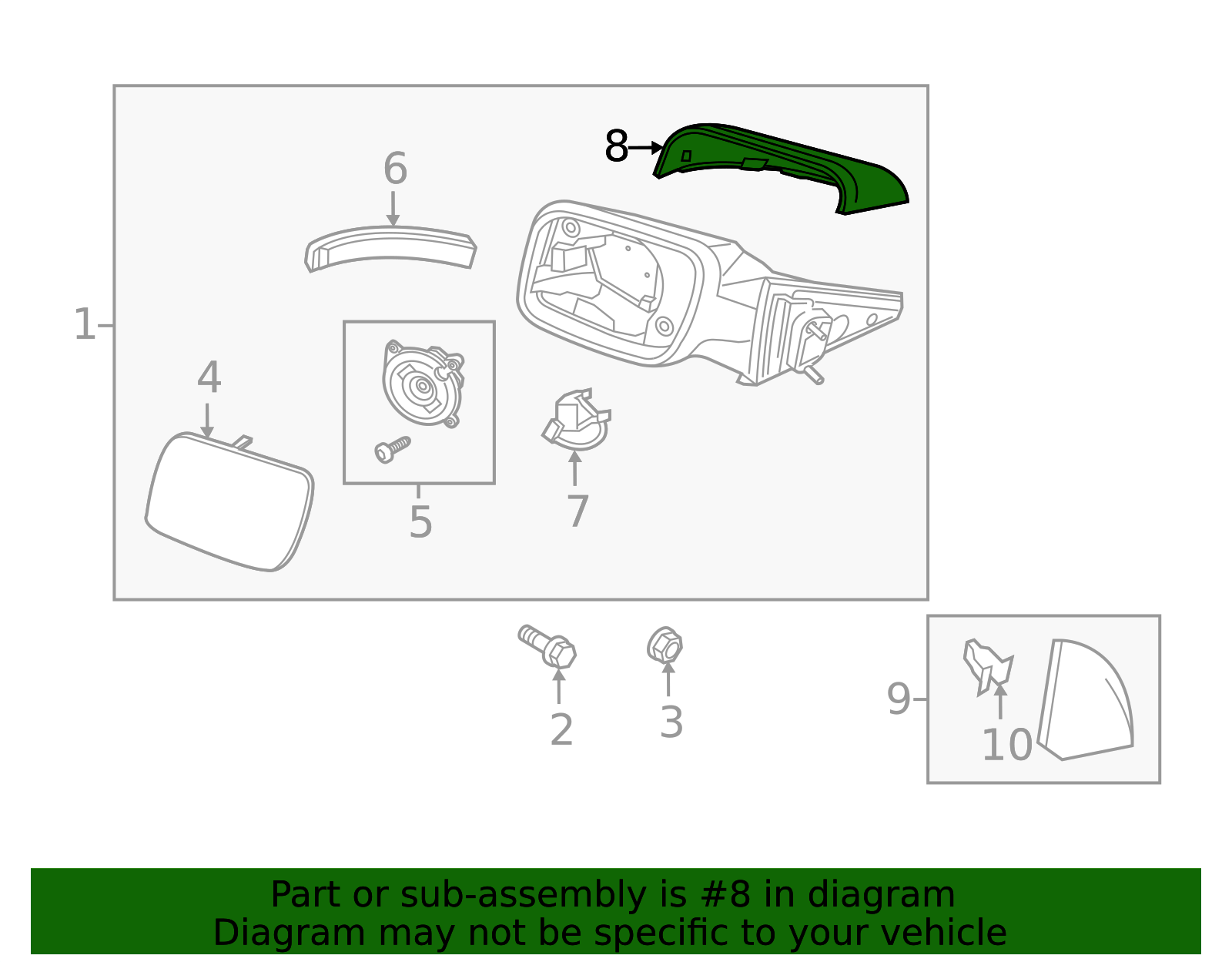 2011-2015 Ford Explorer OEM NEW 2011-2015 Ford Explorer Right Mirror Cover Bb5z 17d742 Bbptm Bb5z17d742bbptm
