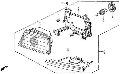 Headlight (2) for 1987 Honda Civic #0
