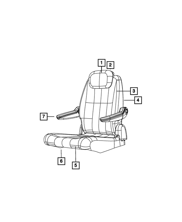 1YK68DX9AA - Interior Trim: Headrest Cover, Right Or Left for Mopar Image