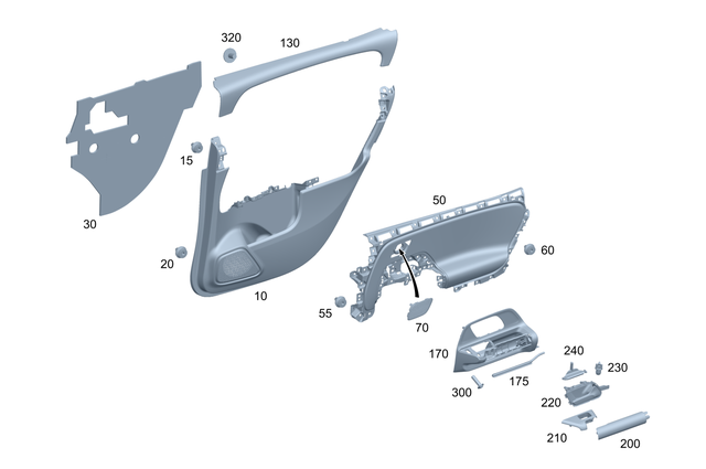 2477303602 - Rear Doors: Basic Carrier for Mercedes-Benz: EQB 250+, EQB 300, EQB 350, GLB250, GLB35 AMG Image image