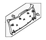 29474025001D03 - Body: Lift Gate Trim for Mercedes-Benz Image