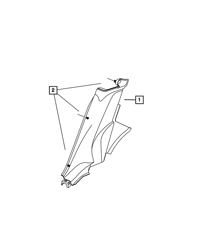 1SL50DX9AA - : Quarter Trim Panel, Right for Mopar Image