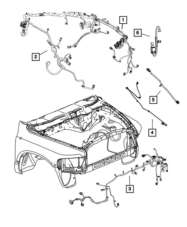 68064250AC - Electrical: Dash Wiring, Right for Mopar Image image